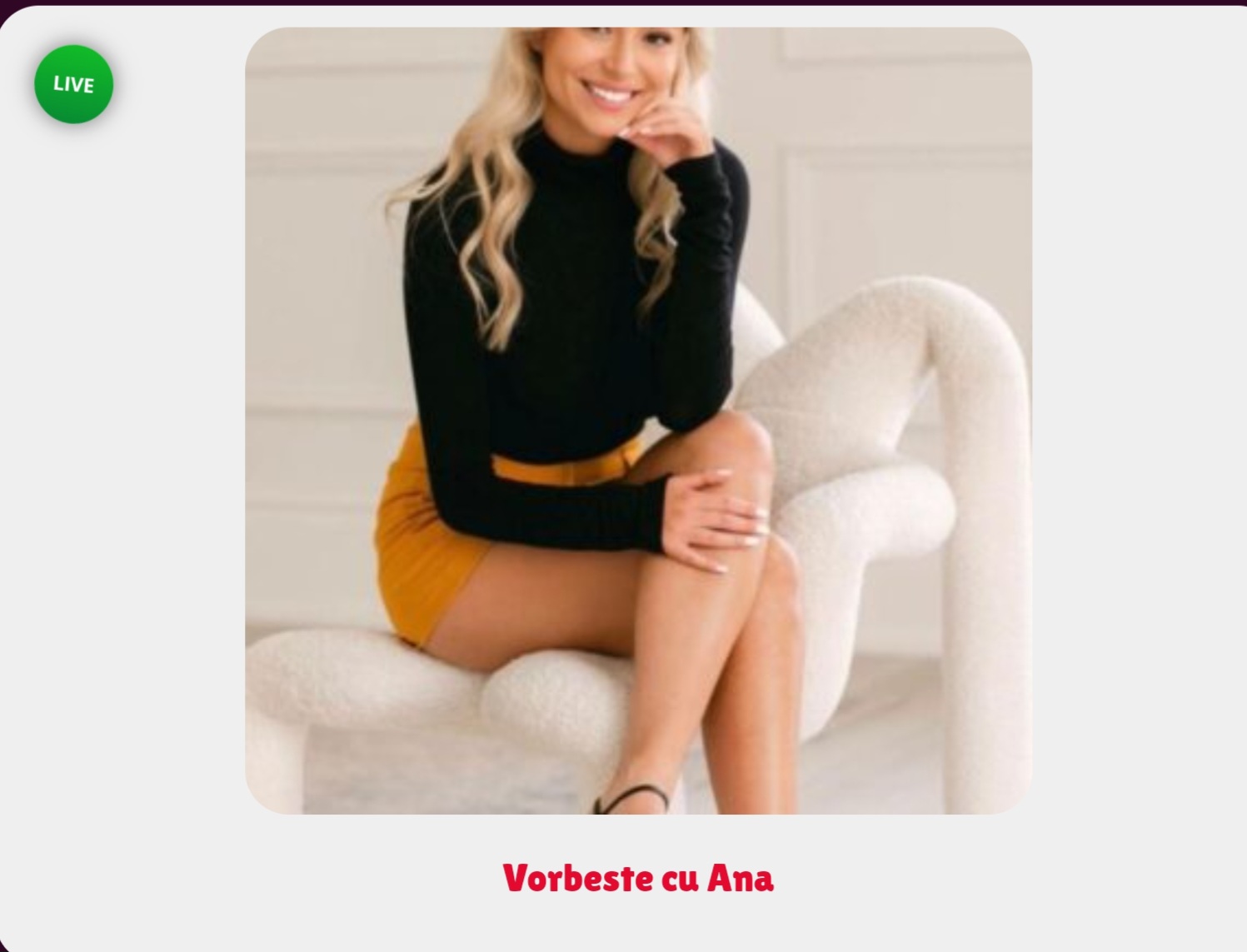 Escorte Sexy - Toată Tara - Sunt atât de excitată.  Am nevoie de tine așa cum și tu ai de .  .  .  o femeie care sa te înnebunească cu trupul ei .  Nu mai vreau jucăria, vreau sa te simt pe tine .  Hai, sună-mă să ne destrăbălam amândoi .  .  .  sunt fără prejudecăți.  Aștept și SMS la Nr 1523 - textul - ANA