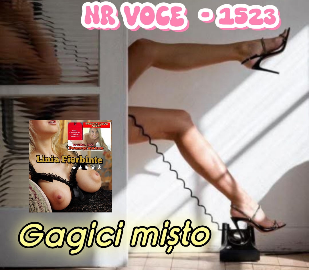 Escorte Sexy - Toate Orasele - Deziree – Așa cum îți place ție.  .  Spune-mi ce îți dorești… si te ascult fără să te întrerup.  La Deziree.  net, vocea care îți răspunde știe să fie delicată, jucăușă, supusă dorințelor tale.  Tu stabilești ritmul.  Tu alegi direcția.  Eu sunt aici pentru tine.  Minute internaționale disponibile direct pe site.  Sună sau trimite SMS la 1523.  Discret.  Rapid.  Exact așa cum vrei tu.  Comandă dorința. 