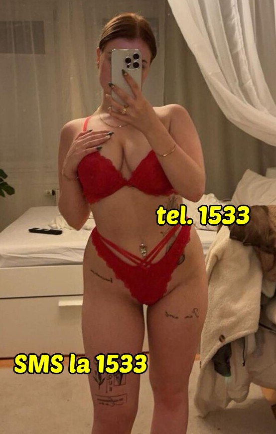 TOATA ROMANIA - Escorta Sexy - ❤️ Mereu femei noi ce vor sa cunoasca barbati disponibili pt sex! Doar aici! Apel si/sau sms la nr.  1533 Vrei o partenera noua de sex? Ti se scoala cand te gandesti la ea? POATE FI CHIAR VECINA TA! Esti singur sau vrei sa schimbi partenera care nu te mai satisface? Suna la nr.  unic 1533❤️ si afla numerele de telefon ale celor mai sexy si lipsite de prejudecati fete care iti vor satisface toate fanteziile.  Daca esti mai timid, trimite SMS tot la nr.  1533 cu numele orasului tau si imediat si vei cunoaste o femeie foarte buna si amabila care vrea sa faca sex cu tine! tarif 1, 5 eur/min/sms fara tva.  Anuntul se adreseaza exclusiv adultilor!