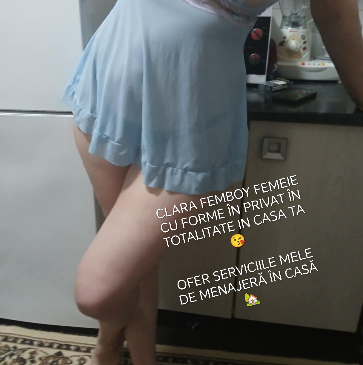 Pitești - Escorta Sexy - Buna sunt CLARA SYSSY FEMBOY FETI?? CU FORME  menajer? în cas? în timpul liber am experien?? în domeniul menajului de 10 ani PE TOT PARCURSUL MENAJULUI VEI SIM?I O FEMEIE  IN CAS? ?terg praful sp?l rufe sp?l vasele sp?l pe jos sp?l gresia ?i faian?a din buc?t?rie ?i baie sp?l geamuri calc rufe a?ez rufele în ?ifonier la cererea proprietarului pot g?ti orice fel de mîncare SUNT DISPONIBIL? O DAT? PE LUN? IN PECICA ARAD ?I O DAT? PE LUN? IN PITE?TI pentru mai multe detalii WATAP DOAR MESAJE