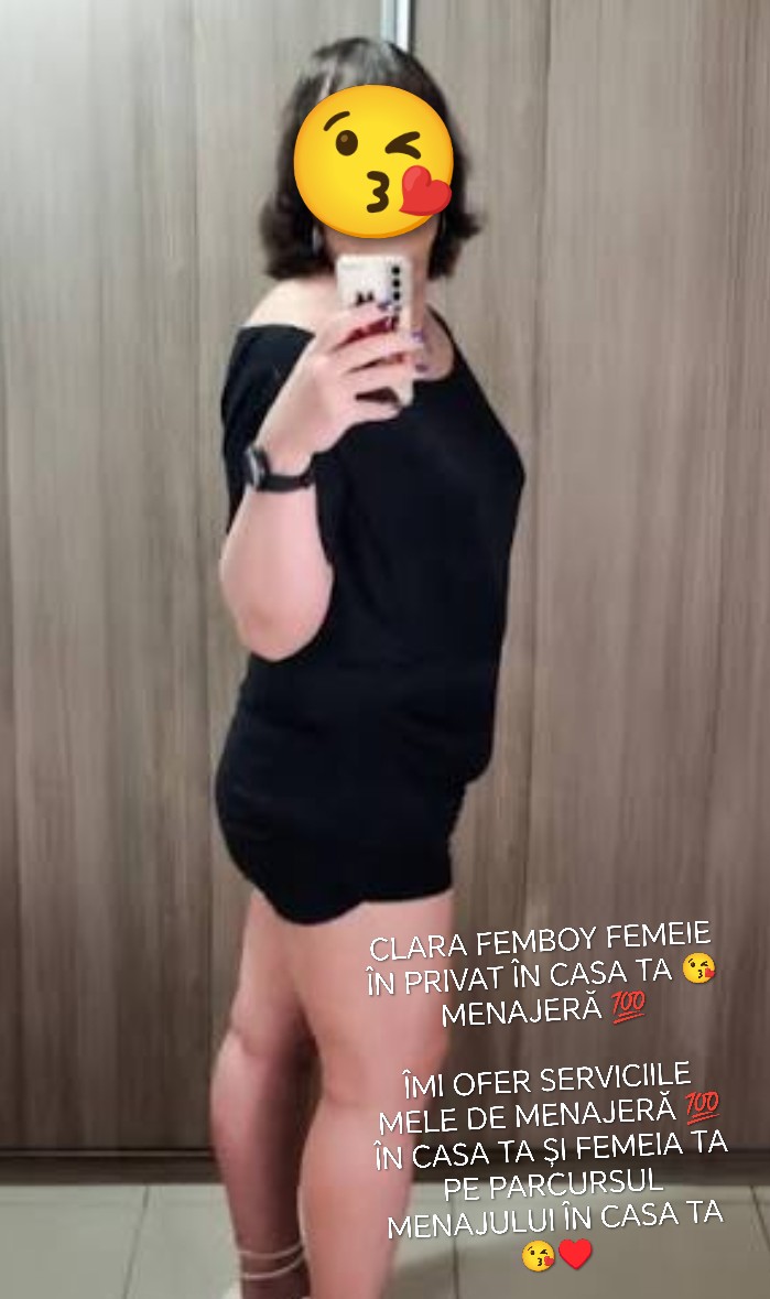 Pitești - Escorta Sexy - Bun? sunt CLARA FEMBOY FEMEIE ÎN PRIVAT ÎN CASA TA ???? MENAJER? ???? ?I FEMEIA TA PE PARCURSUL MENAJULUI ÎN CASA TA ???? DETALII WATAP DOAR MESAJE PUPICI ????