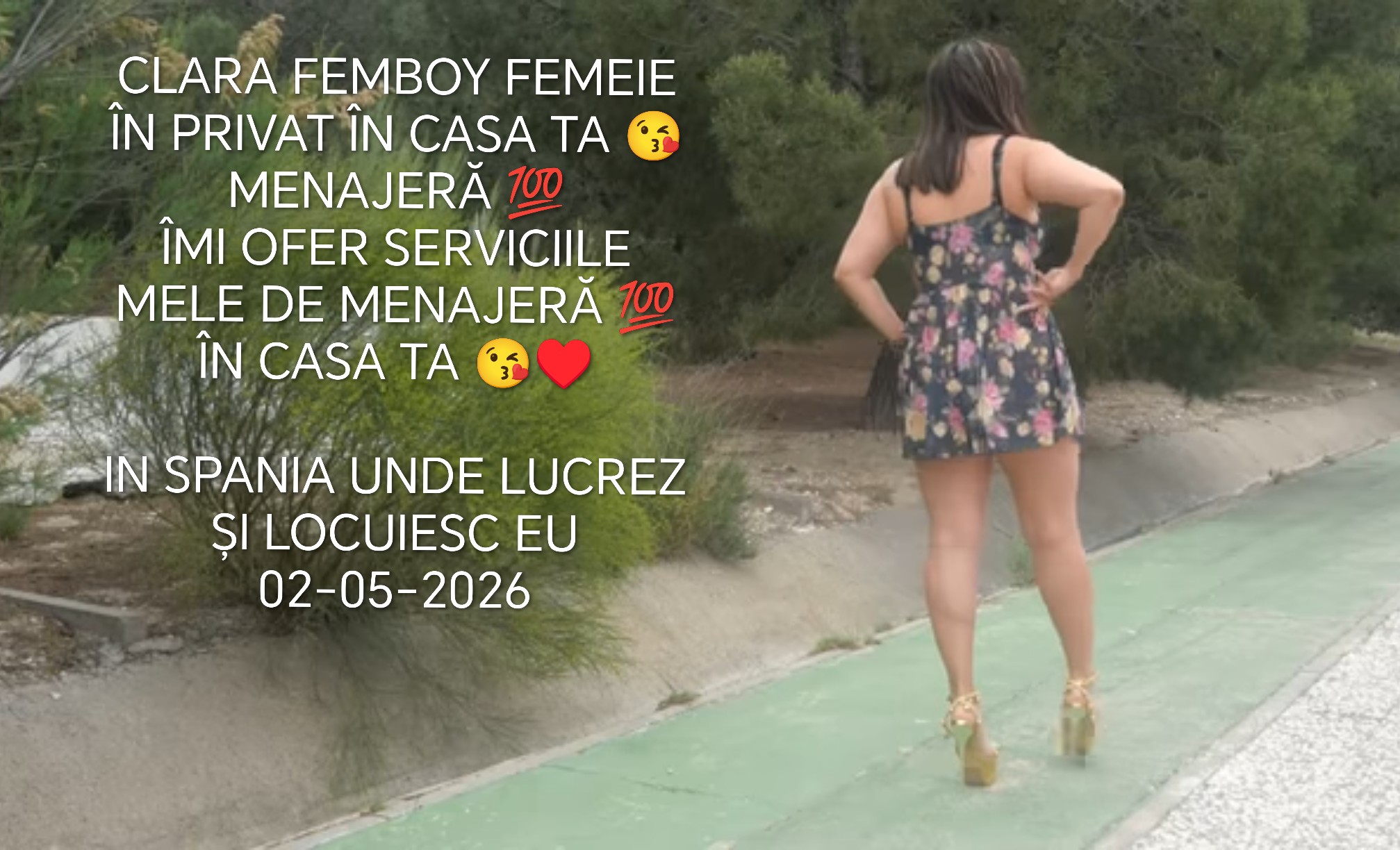 Escorte Sexy - Pitești - Buna 
Sunt CLARA FEMBOY FEMEIE ÎN PRIVAT ÎN CASA TA ???? MENAJER? ???? 
ÎMI OFER SERVICIILE MELE DE MENAJER? ÎN CASA TA ?I FEMEIA TA PE PARCURSUL MENAJULUI ÎN CASA TA ???? MENAJER? 
DETALII WATAP DOAR MESAJE PUPICI ????