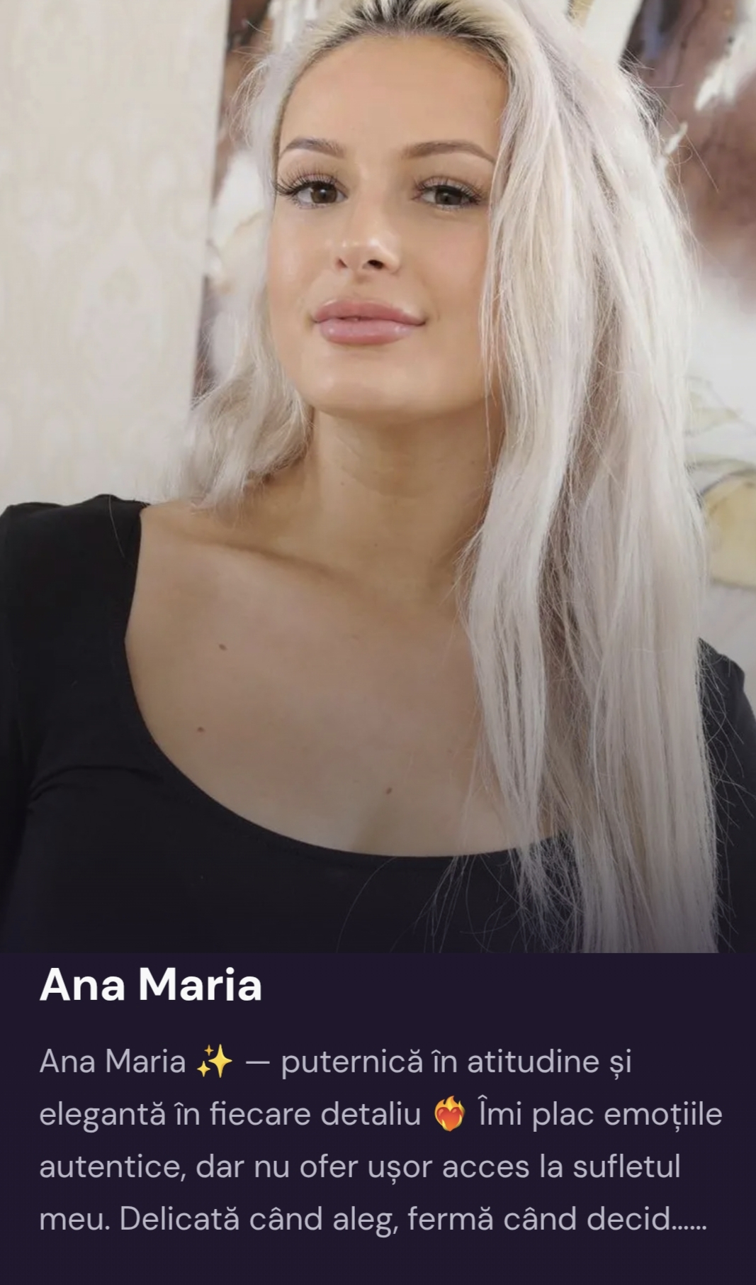 Escorte Sexy - Toate Orașele - Bună ! Sunt singurica, daca și tu ai citeva clipe în care te simți singurel mă poți suna să facem ceea ce tu simți.  Vreau sa te duc la starea pe care tu o dorești și , poate ne vedem într-o bună zi la o cafea.  Poți lăsa SMS la Nr 1523 cu Ana.  Mulțumesc, te aștept cu drag