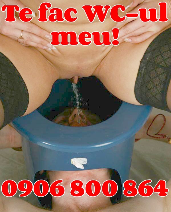 Bucuresti Toata Tara - Escorta Sexy - TE fac wc-ul meu! Mars, javra de sclav! Stapana perversa ptr sclavi soft/hard sau initiere! Mars, javra de sclav, potaie perversa, sa imi speli ciorapii si chilotii pe care i-ai mirosit, lins si pe care ti s-au scurs balele de pofta! Intra mai repede in zgarda, libidinos labagiu ce esti! Tel.  stapana 0906 800 864 sau sms cu text STAPANA PERVERSA la nr 1533 si eu te voi face sclavul meu personal dak esti major! Tarif 1, 5 eur/sms sau 1, 9 eur/min+tva. 