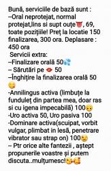 Bucuresti - Escorta Sexy - Buna, 20 ani nouã in acest domeniu dar foarte curioasã si pofticioasa! POZE 100% REALE, pe cei interesați îi pot astepta fix in ținuta din poze.  Pachetul complet de servicii in poza 3 , pe sms sau Whatsapp, multumesc!! /