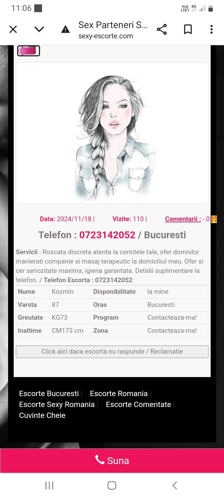 Escorte Sexy - Priboieni - Roscata discreta atenta la cerintele tale, ofer domnilor manierati companie si masaj terapeutic la domiciliul meu.  Ofer si cer seriozitate maxima, igiena garantata.  Detalii suplimentare la telefon. 