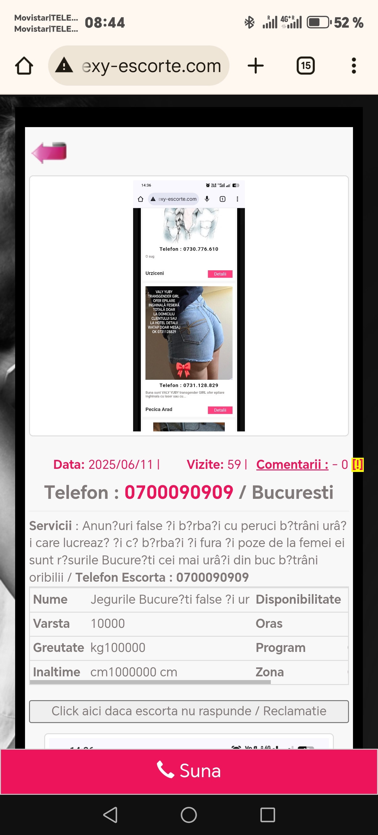 Escorte Sexy - Pecica Arad - Pentru cel care mi-a f?cut repostare c? sunt fals? ok nu sunt fals? dar nu r?spund la to?i jego?i care m? sun? dispera?i ok ave?i grij? ieste un labar disperat ok m? sun? incontinuu jegu dracu labar nenorocit mia f?cut mie reclam? fals? ????????????????????